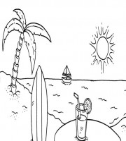 Beach Coloring Pages
