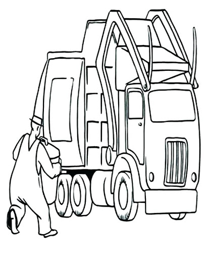 Coloring Pages Garbage Truck Coloring Pages Printable