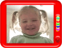 Cute girl singing 'Goosey goosey gander'