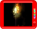 Ravana idol on fire
