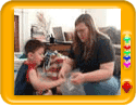 A child coping with speech delay