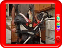 A foldable baby stroller