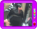 Hair Rebonding Being Done to a Girl