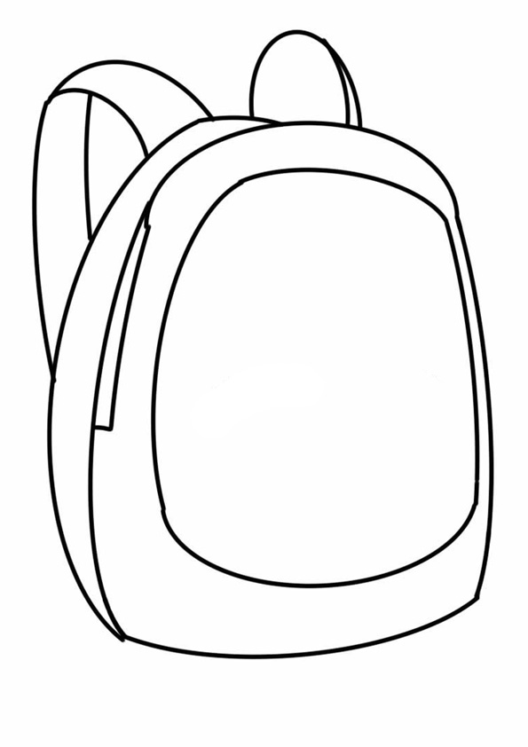 Coloring Pages | School Bag Coloring Sheet