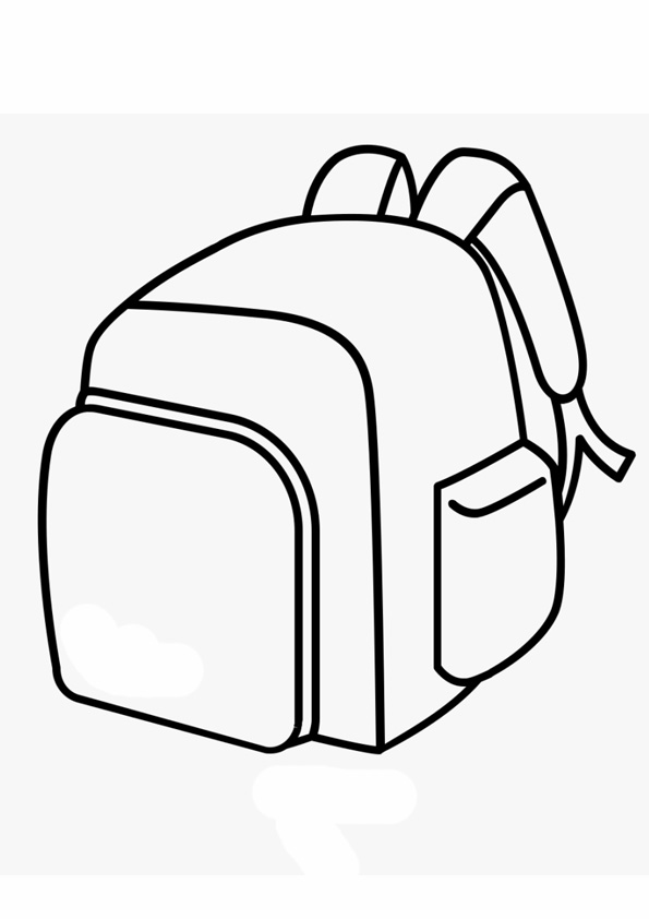 Coloring Pages | Printable Backpack School Bag Coloring Page