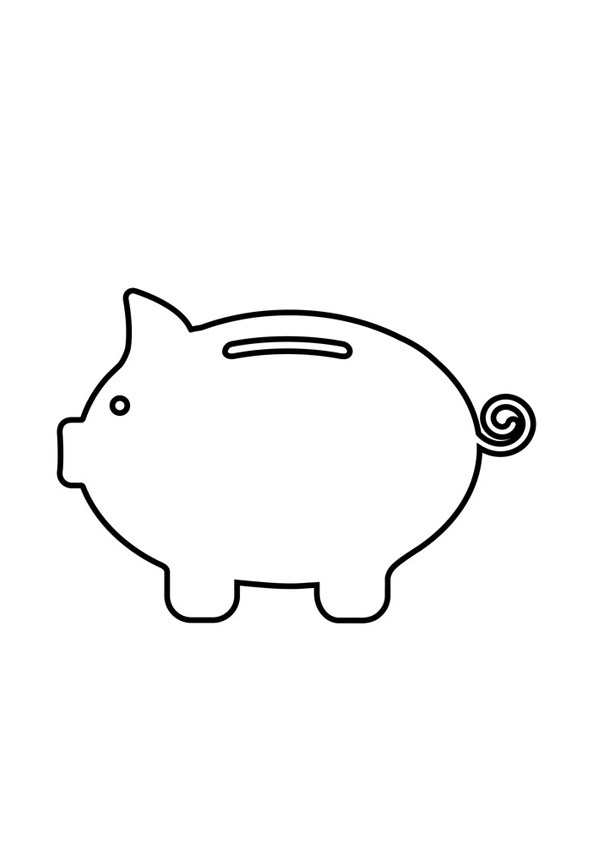 Printable Piggy Bank Coloring Pages for Kids coloring page