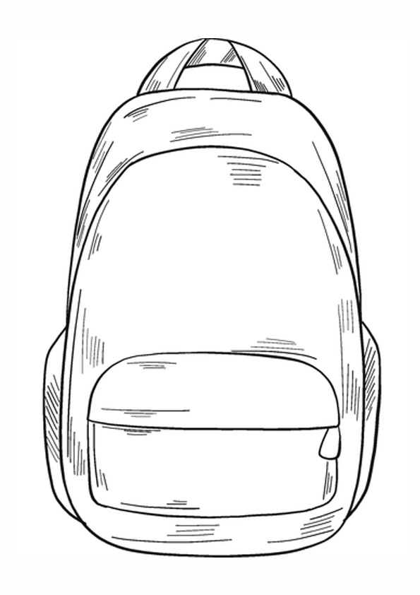 Coloring Pages | Printable Backpack School Bag Coloring Page PDF