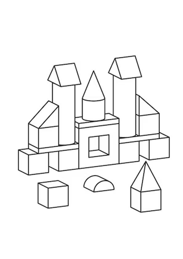 Coloring Pages | Building Blocks Coloring Pages