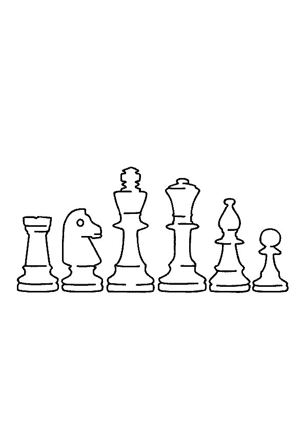 The chess board coloring page printable game