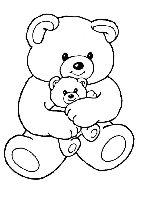 Coloring Pages | Kids Teddy Bear coloring page