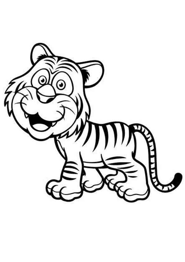 Download Coloring Pages | Animated Baby Tiger Coloring Page