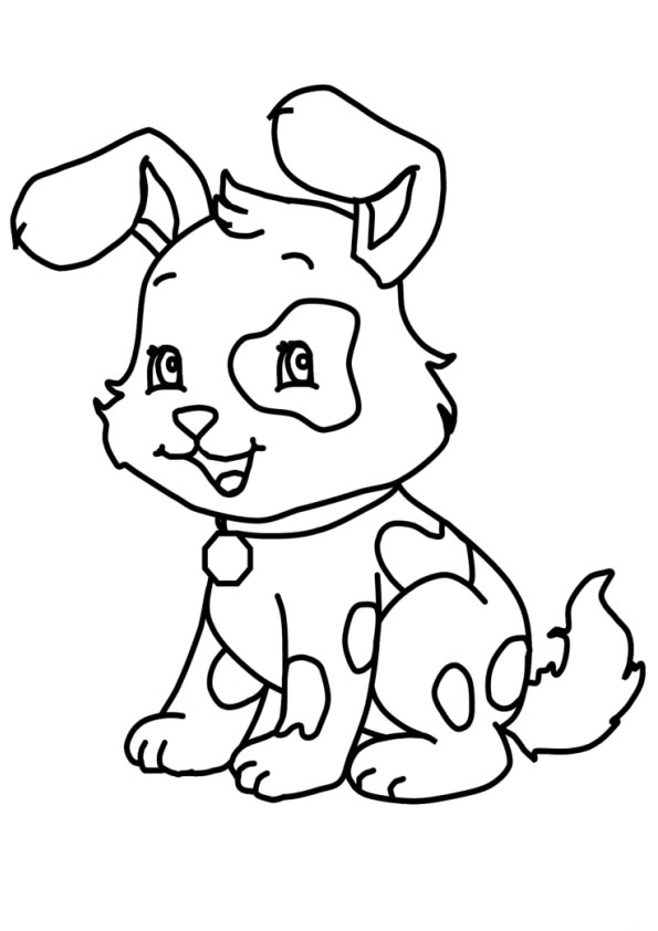 Animated Dog Coloring Page coloring page