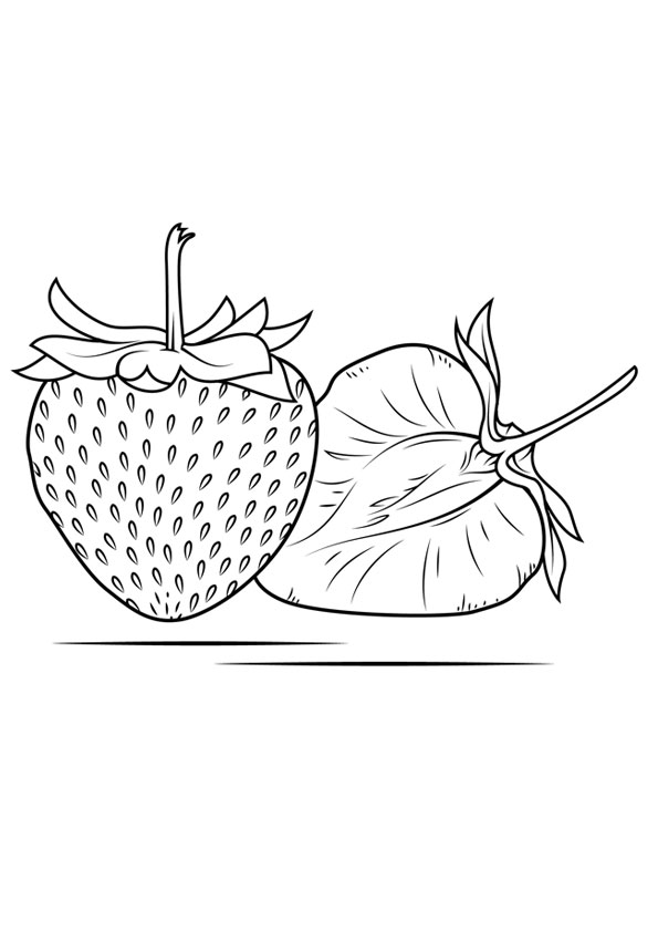 Coloring Pages | Strawberry Coloring Page for kids