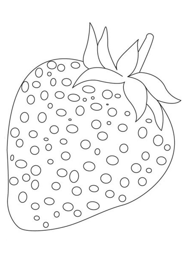 Strawberry Coloring Page for kids coloring page