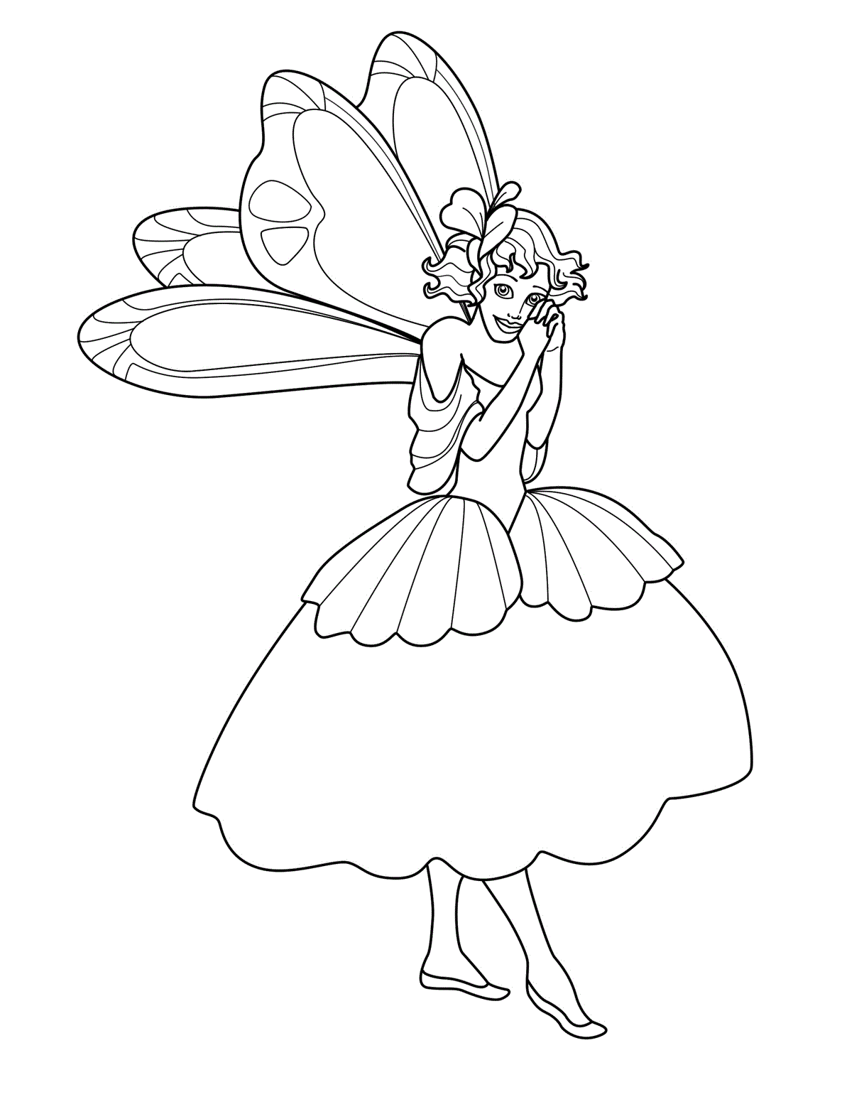 Free Childrens Colouring Pages To Print Printable Fairy Coloring For Kids coloring page