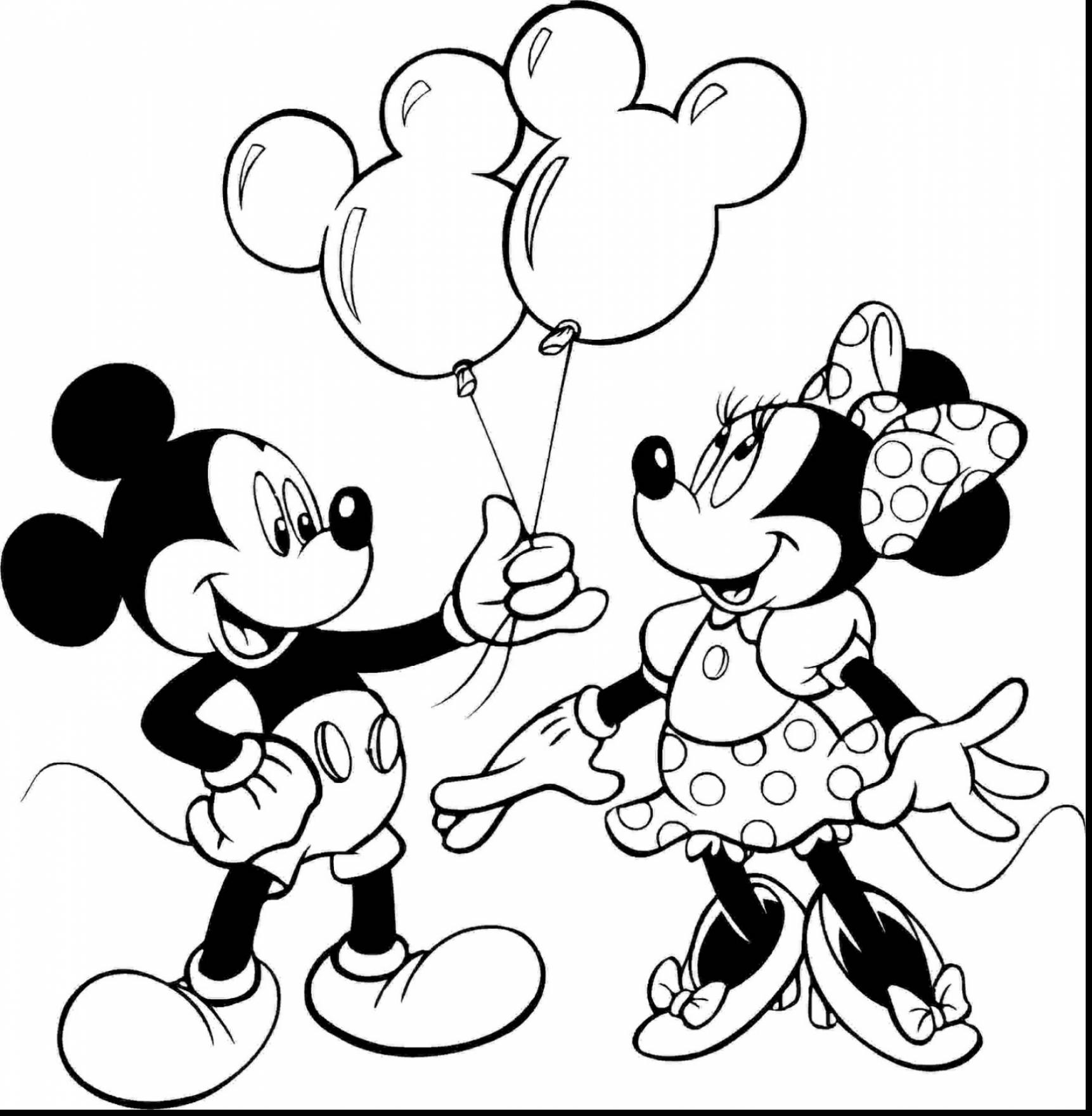 Mickey Mouse And Minnie Mouse Coloring Pages