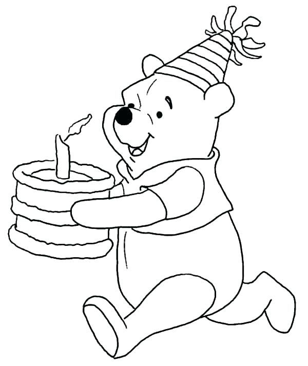 birthday bear coloring pages