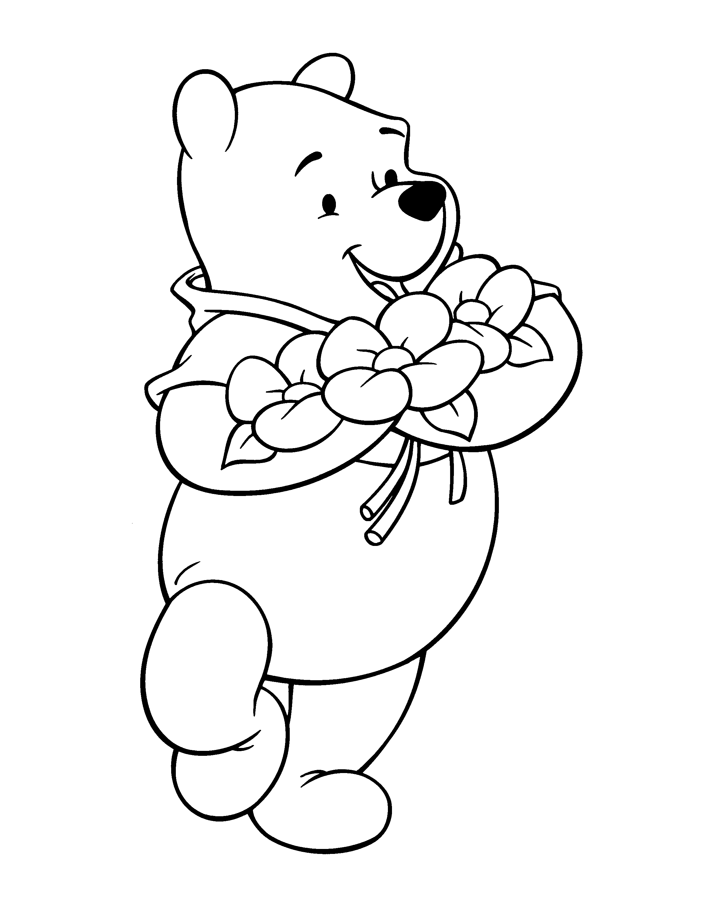 coloring pages of winnie the pooh bear