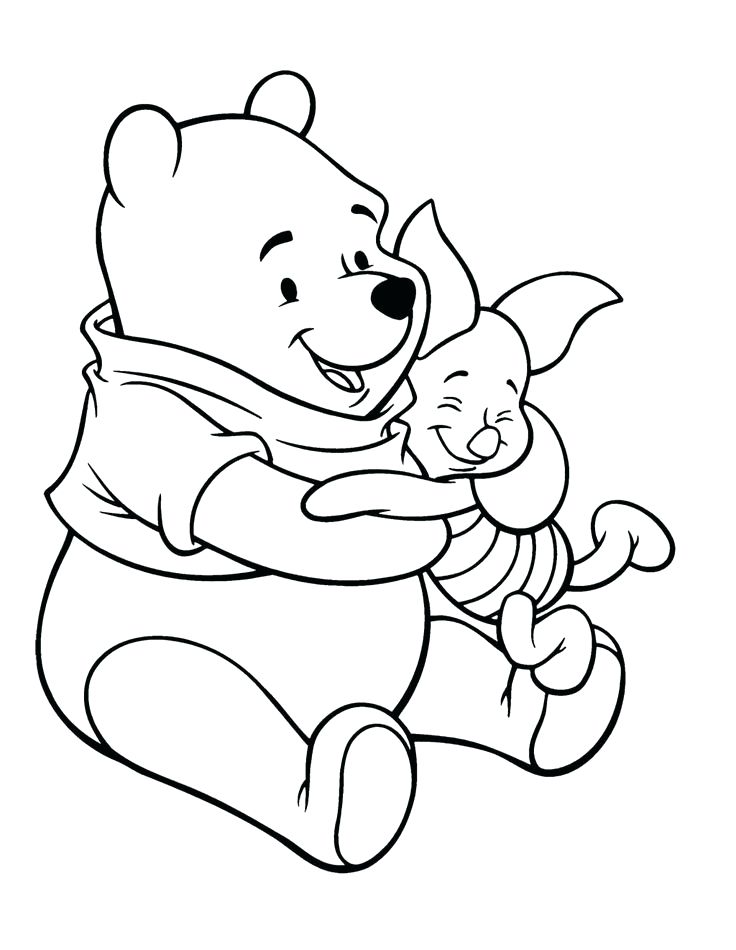 550 Coloring Pages Pooh Bear And Friends  Best Free