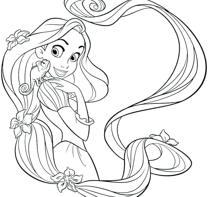 Coloring Picture Of Rapunzel - Coloring Pages Rapunzel Princess Print