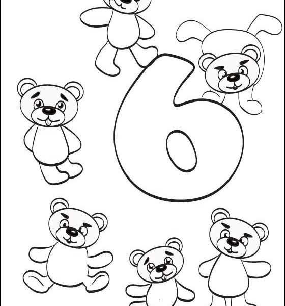 six coloring page