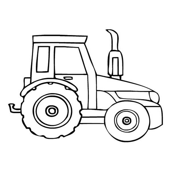 coloring pages  drawn tractor traceable