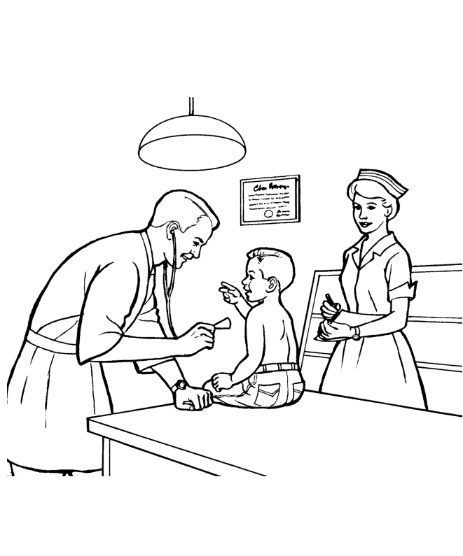 Family Doctor Coloring Pages coloring page