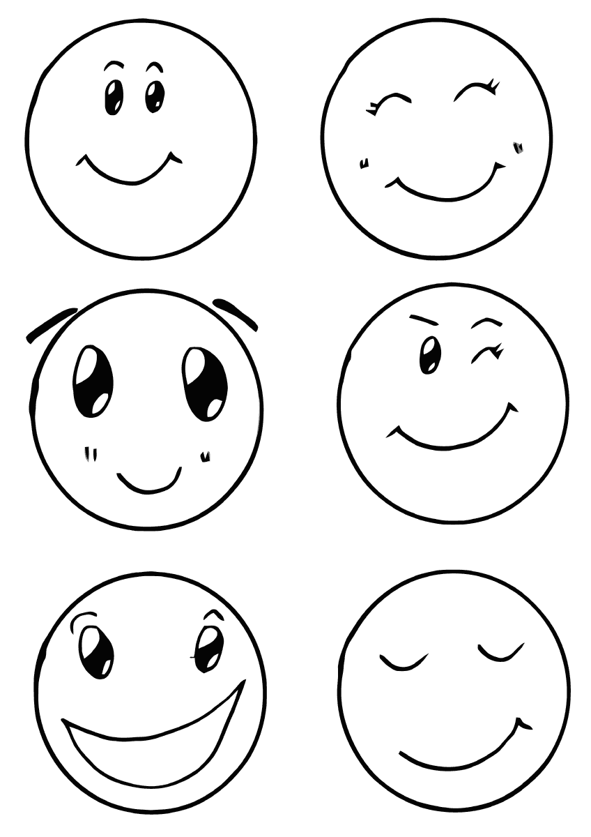 emotion smiley faces coloring pages