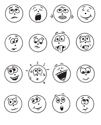 emotion smiley faces coloring pages