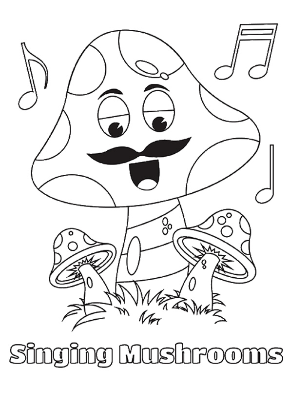 Mushroom Coloring Page coloring page