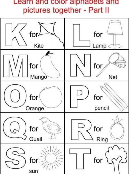 FREE! - Free Printable Alphabet Page Colouring