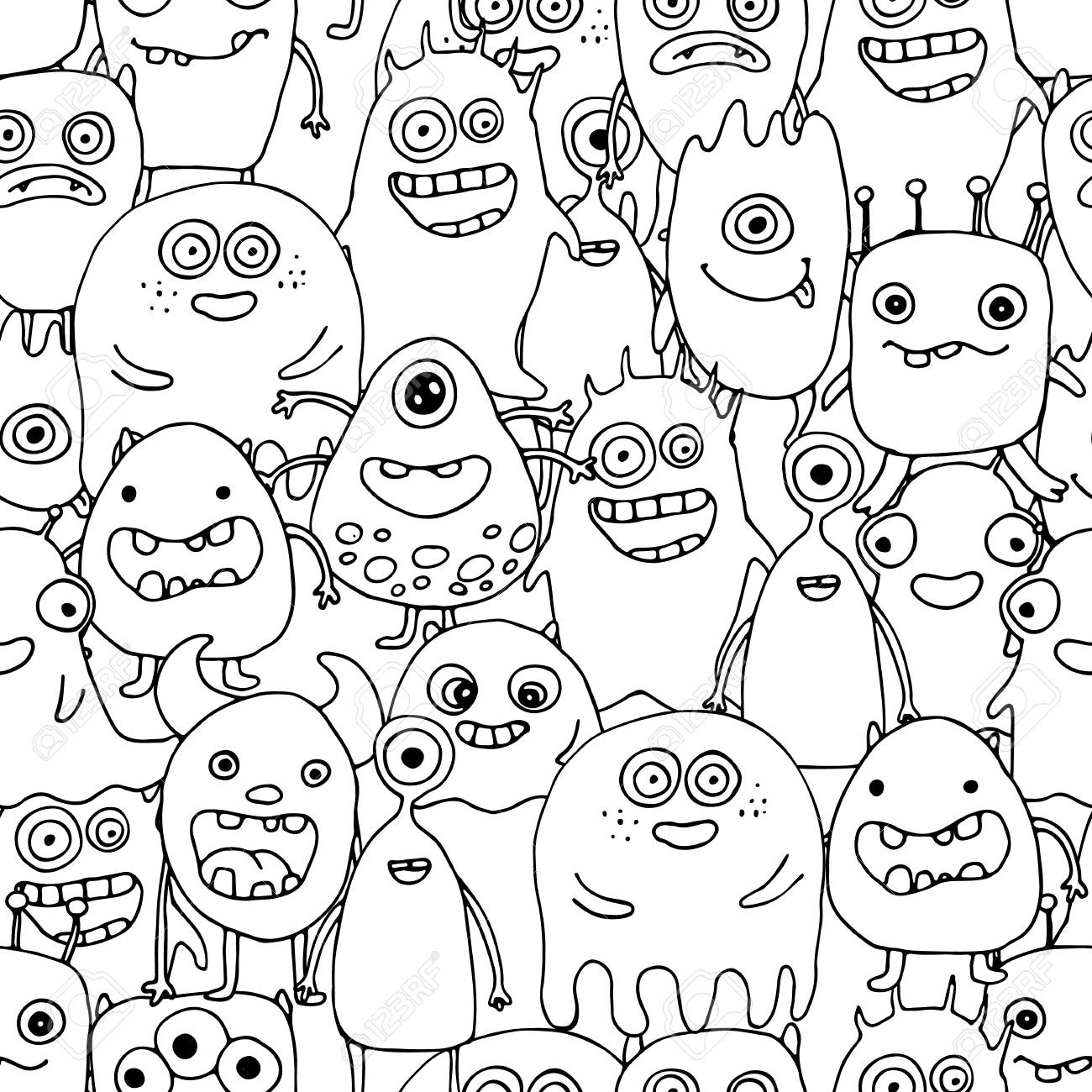 Free Coloring Page Monster Free Printable Monster Coloring Pages For 