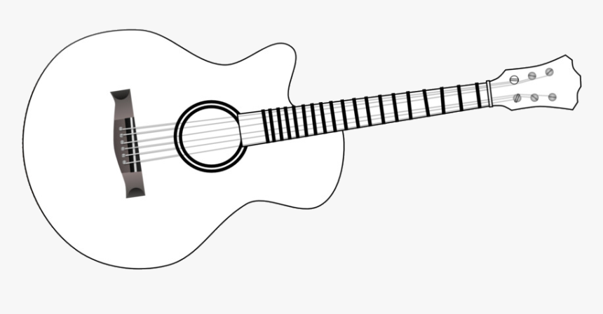 Guitar Of Black And White Transparent Coloring Pages coloring page