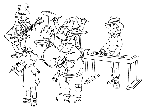 Wonderful Music Free Coloring Pages For Kids coloring page
