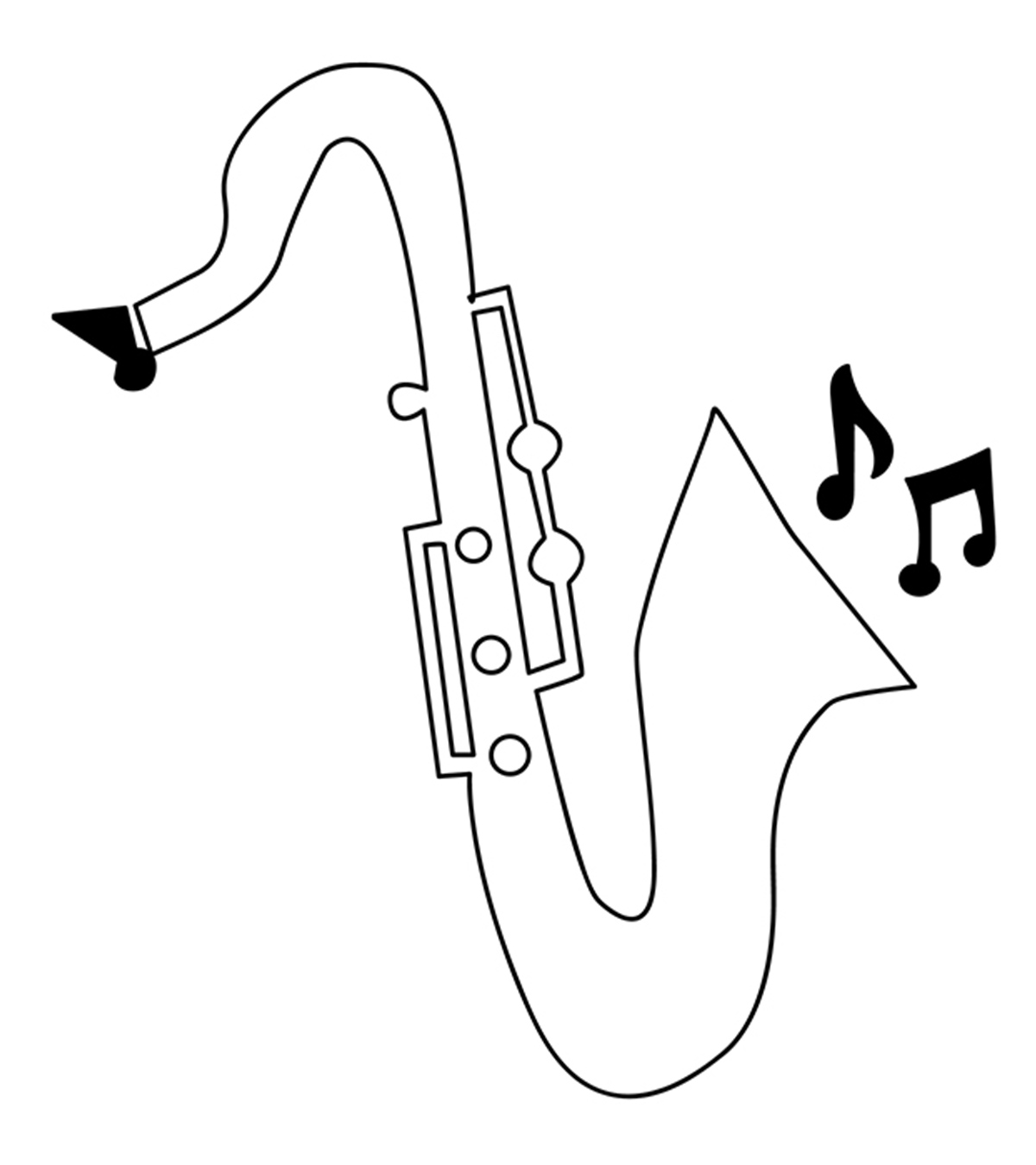 coloring pages saxophone