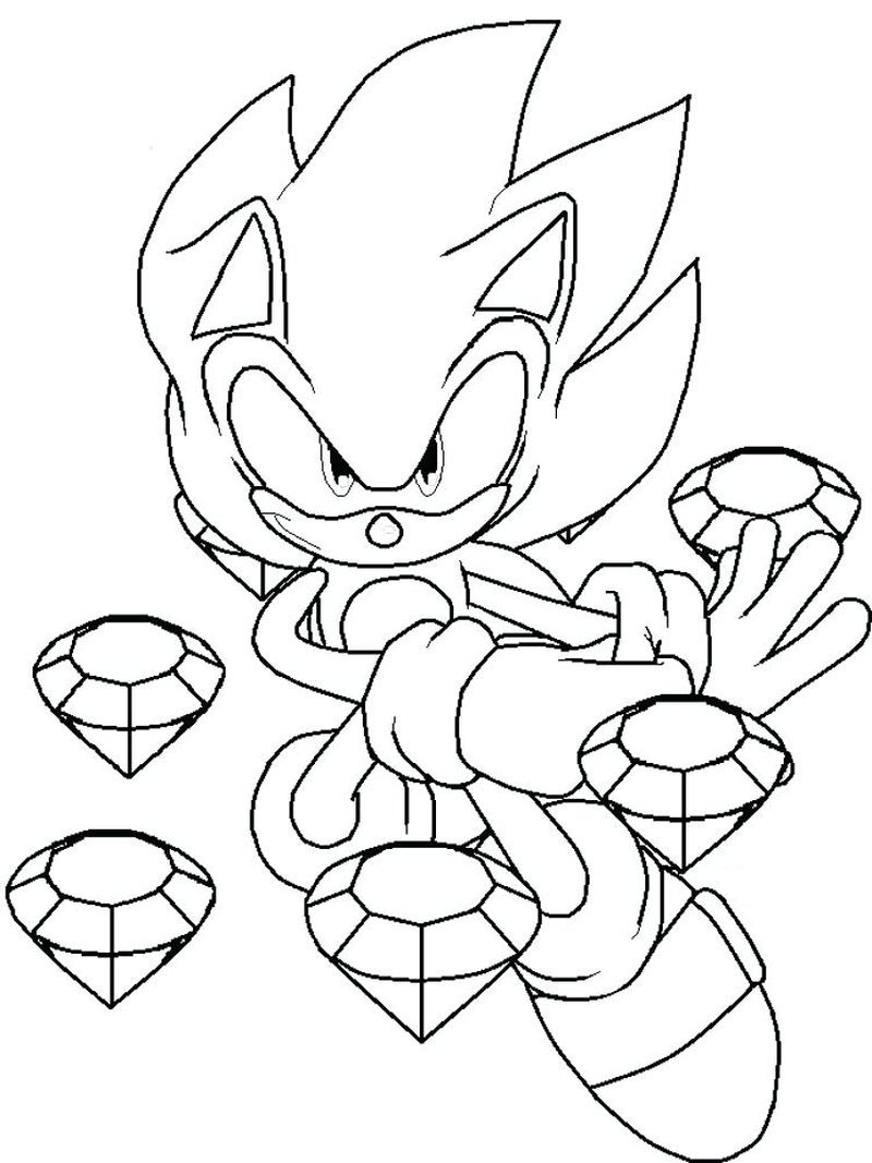 Dark Sonic Coloring Pages  Coloring pages, Cartoon coloring pages