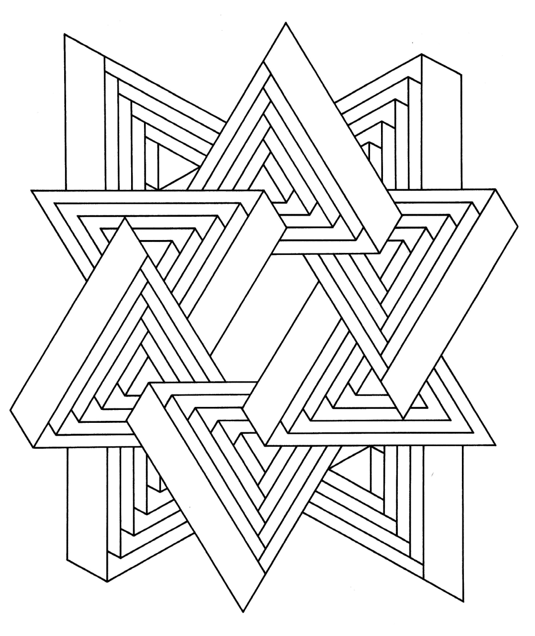 Hard Geometric Coloring Pages To Print coloring page
