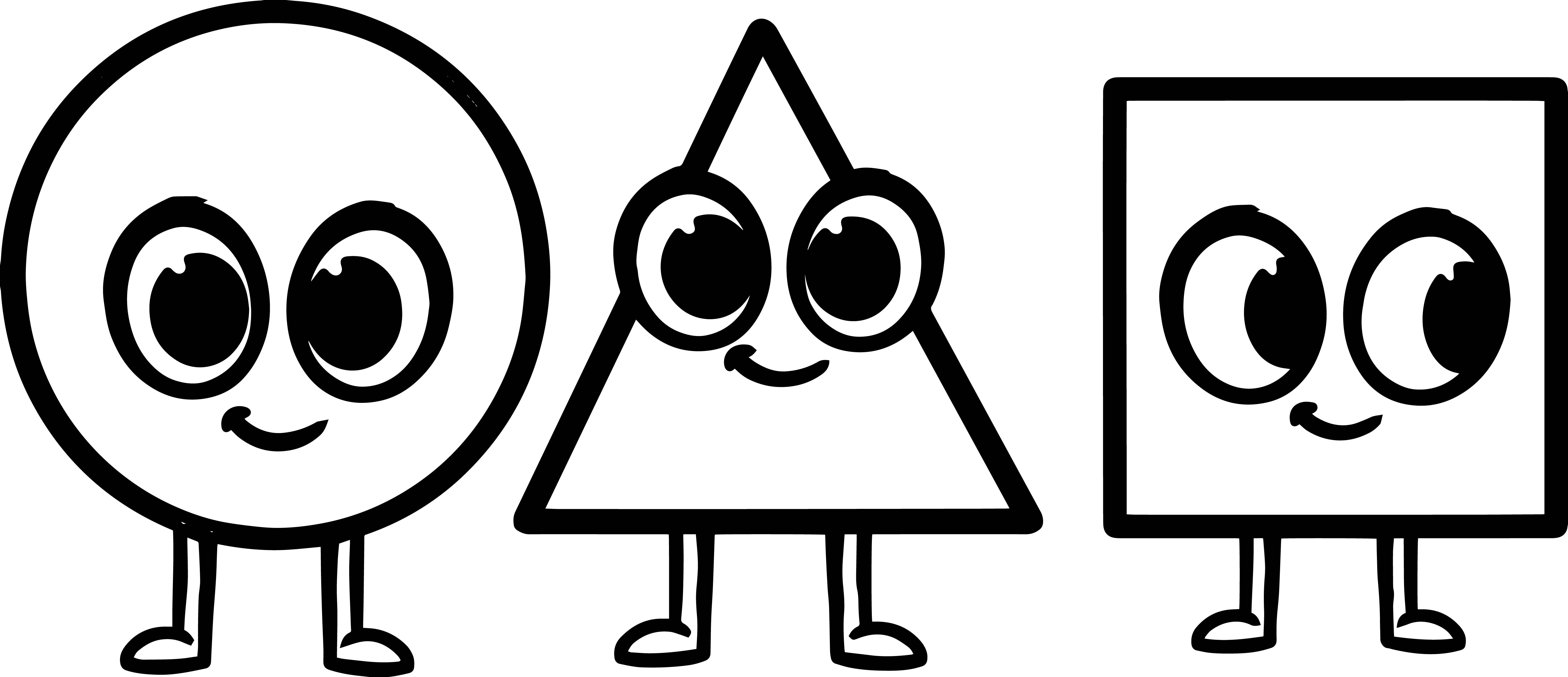Coloring Pages Cute Shapes Coloring Page