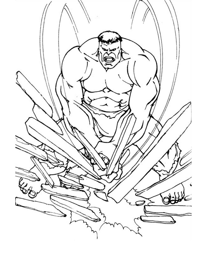 Hulk Cartoon Coloring Pages
