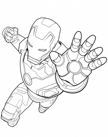 Printable Iron Man Coloring Pages For Kids coloring page