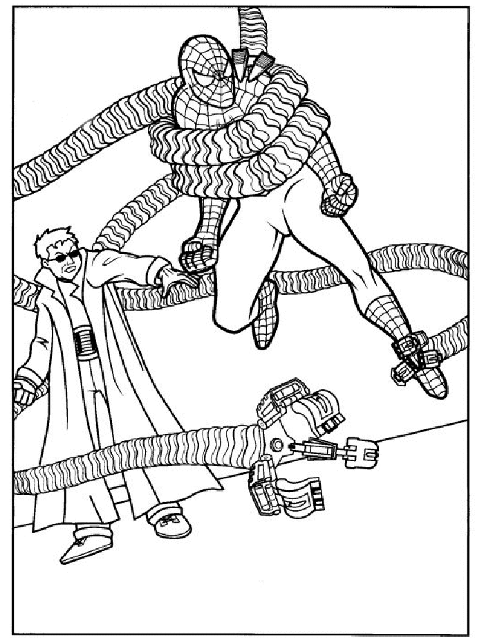 Easy free Spiderman coloring page to download, From the gallery