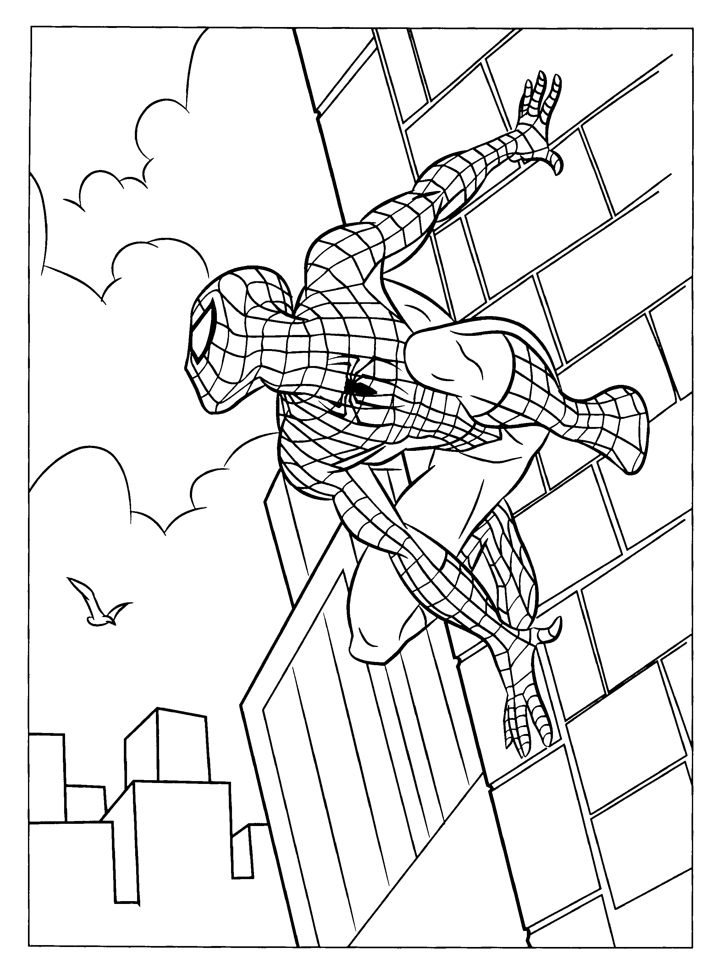 Printable Spiderman Coloring Pages For Kids coloring page