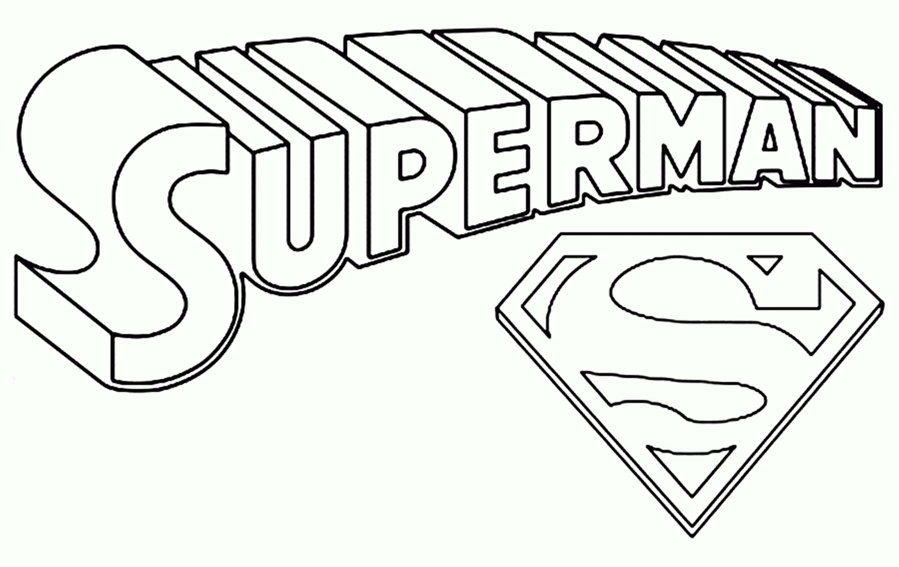 Easy Superman Coloring Pages - Free Printable Templates