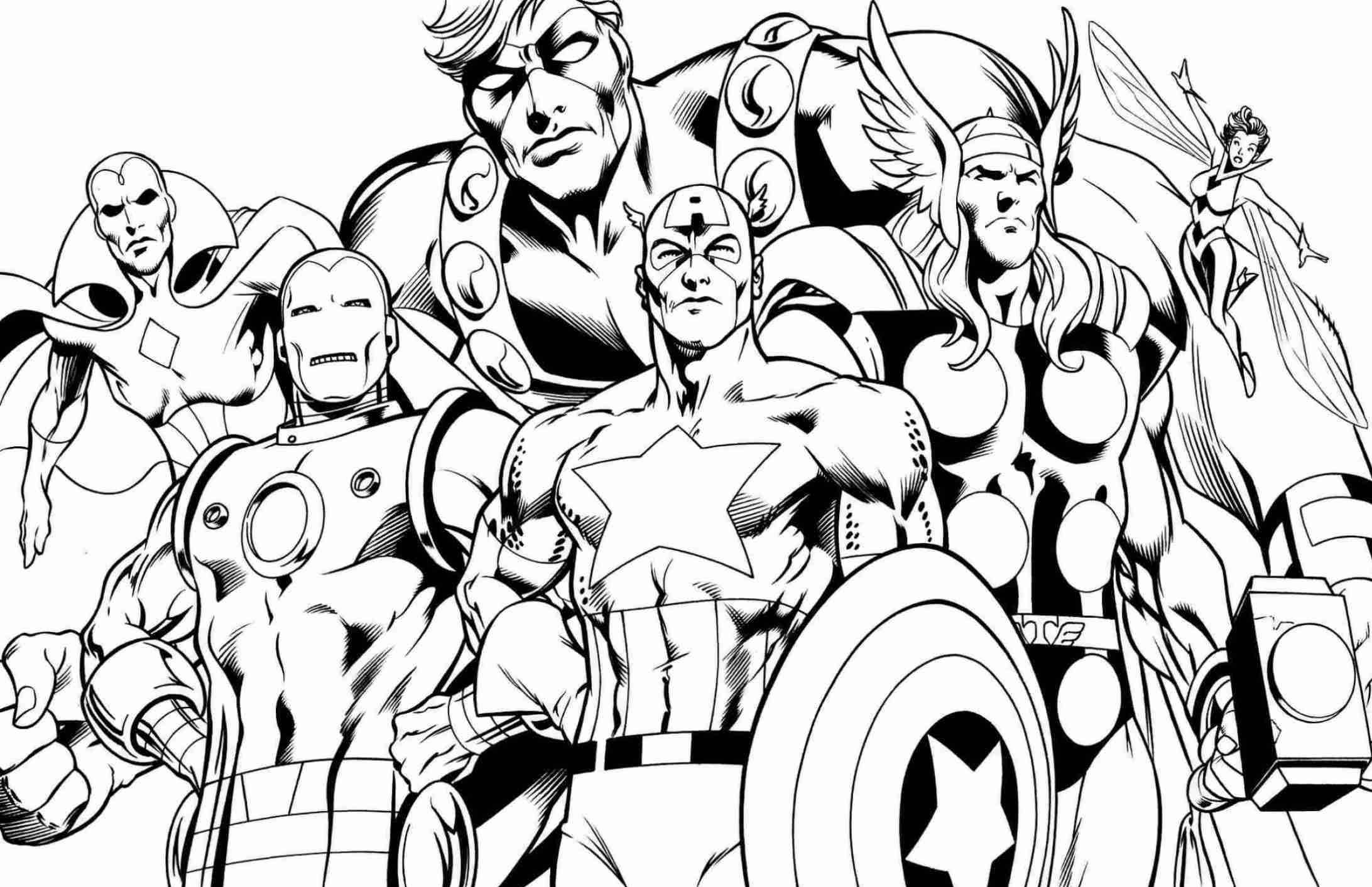 Easy Avengers Coloring Pages