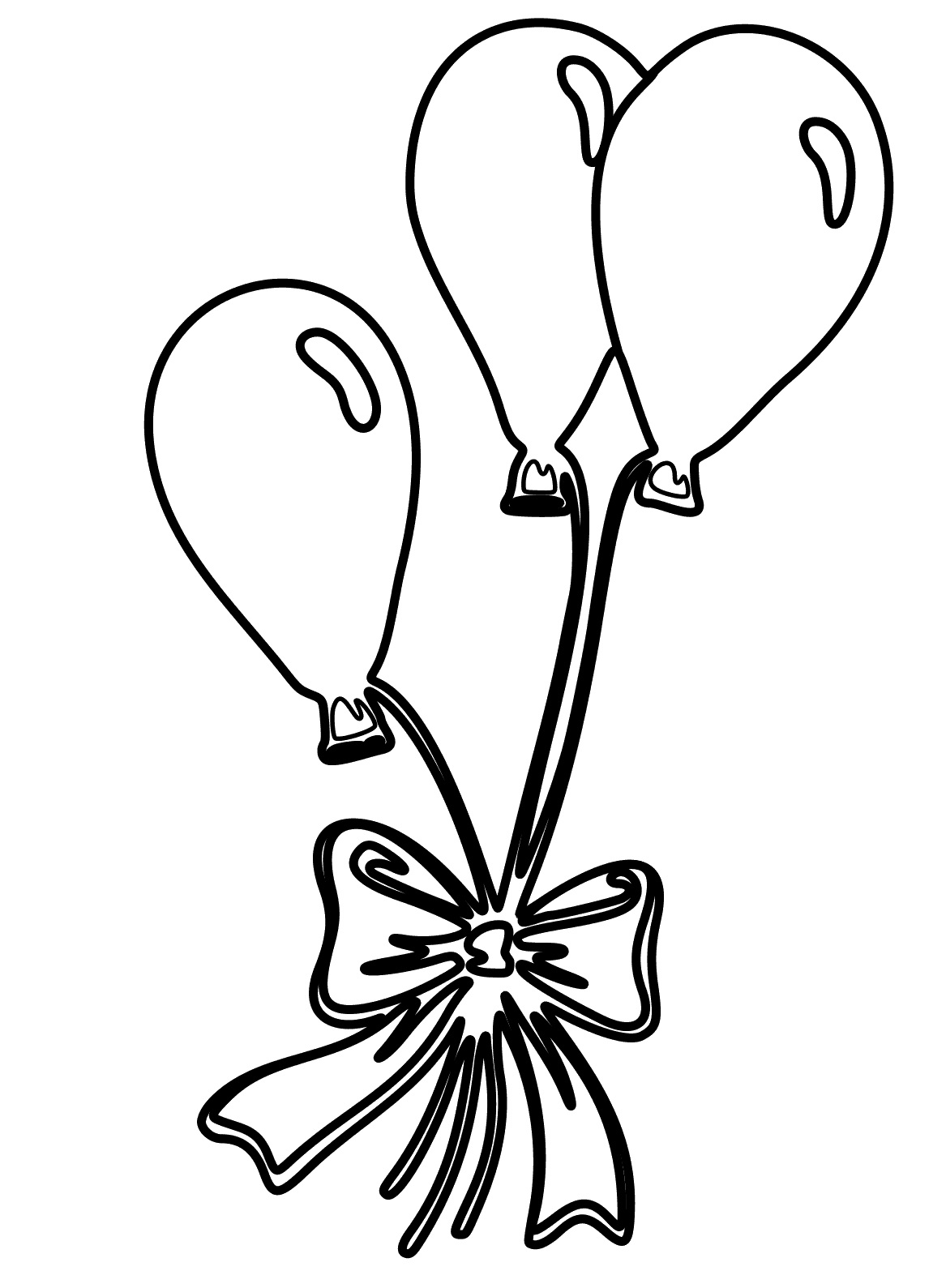 Coloring Pages Gift Of Balloons Coloring Page