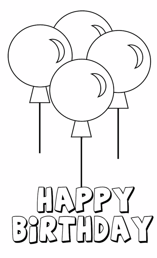 Free Happy Birthday Coloring Pages for Kids