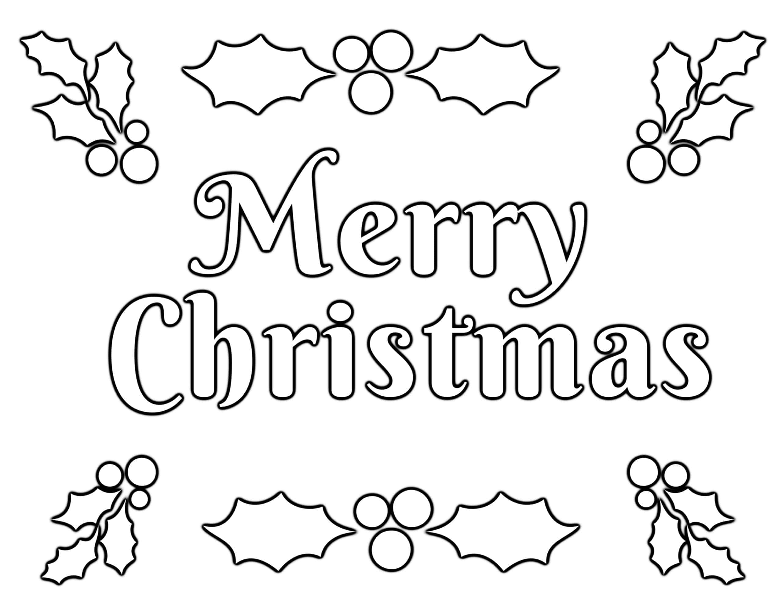 Coloring Pages Merry Christmas Coloring Page Scaled