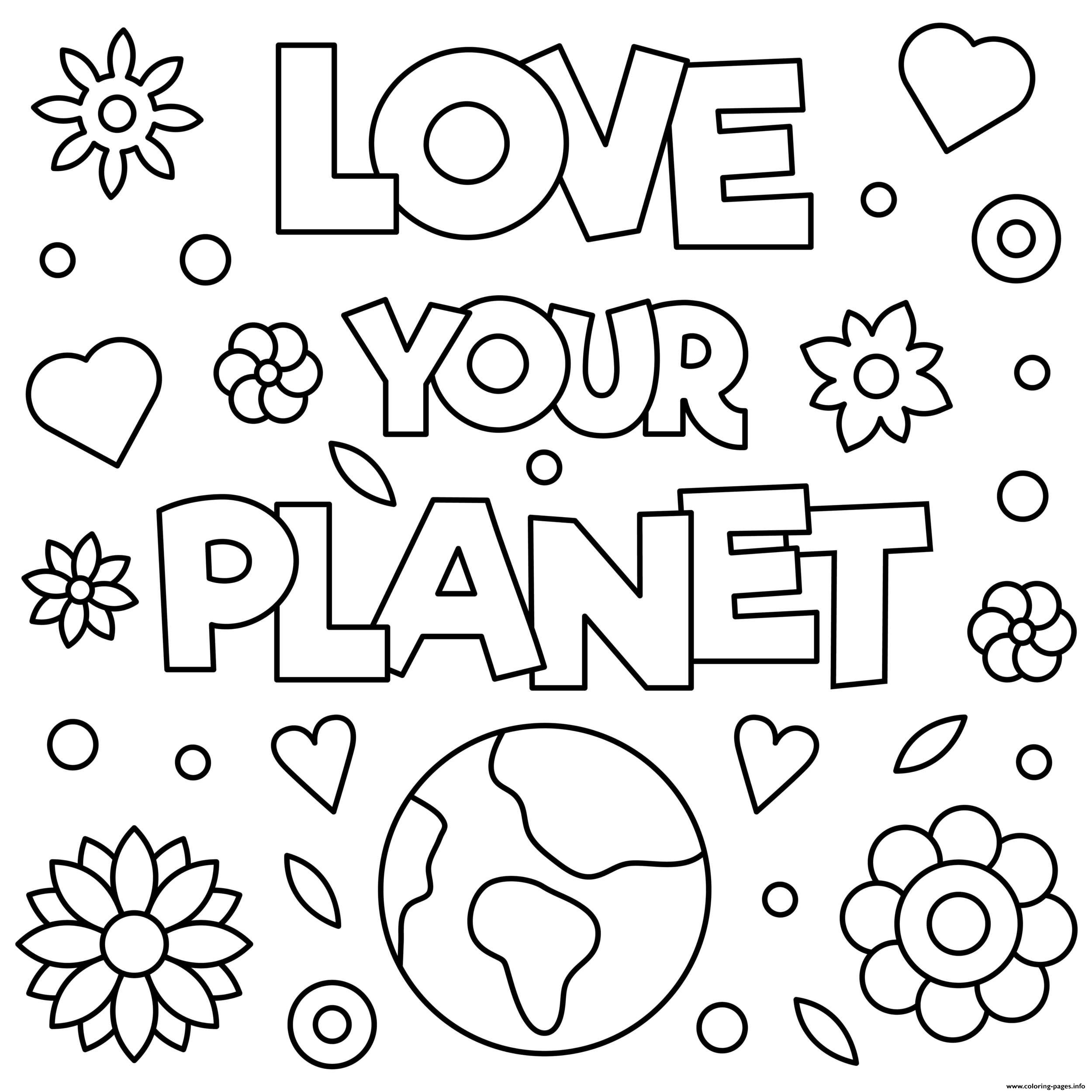 Coloring Pages | Love Your Planet Earth Day April Coloring Pages