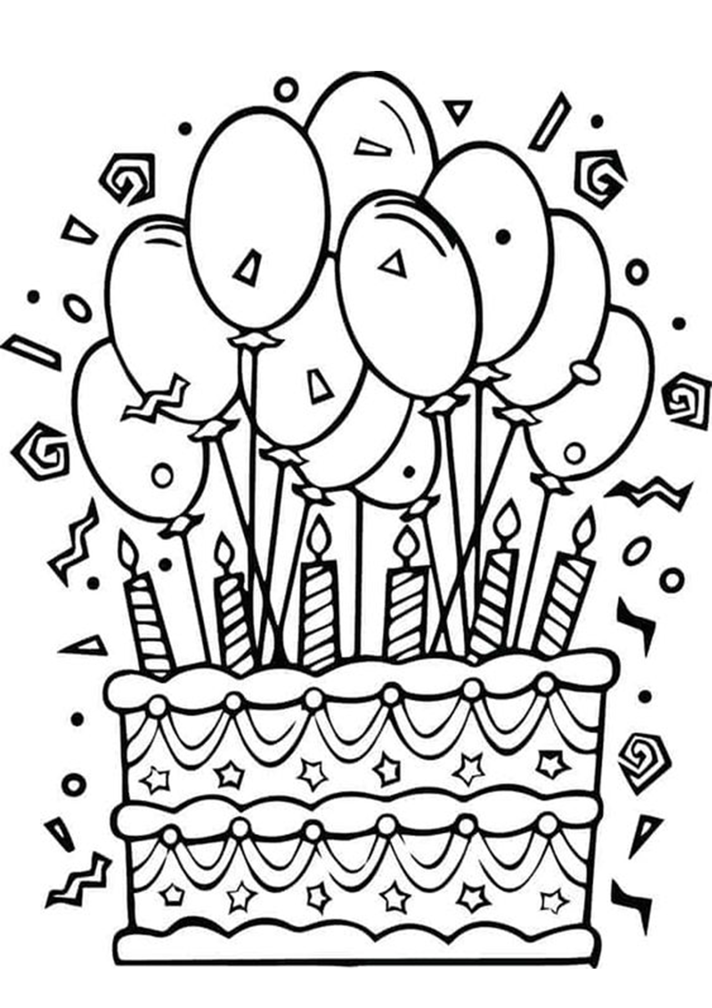 Coloring Pages Coloring Pages Free Easy To Print Happy Birthday 