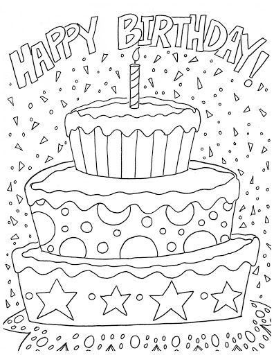 coloring pages  top happy birthday coloring pages for kids